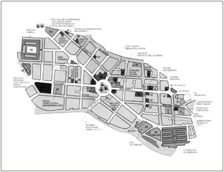 La Historia Trascendida - Plano del Ensanche de Tetuán extraído de Tetuán: el ensanche: guía de arquitectura 1913-1956