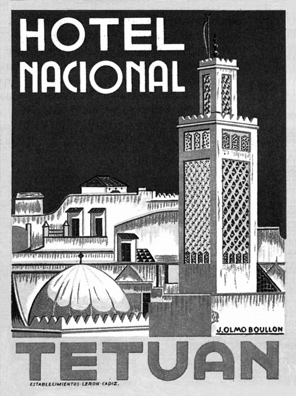 La Historia Trascendida - Cartel del hotel Nacional de Tetuán